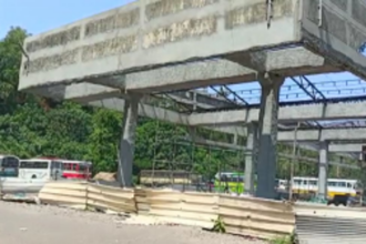 After braving the rains, passengers now forced to face the hot sun as KTC bus stand repair work progressing slowly