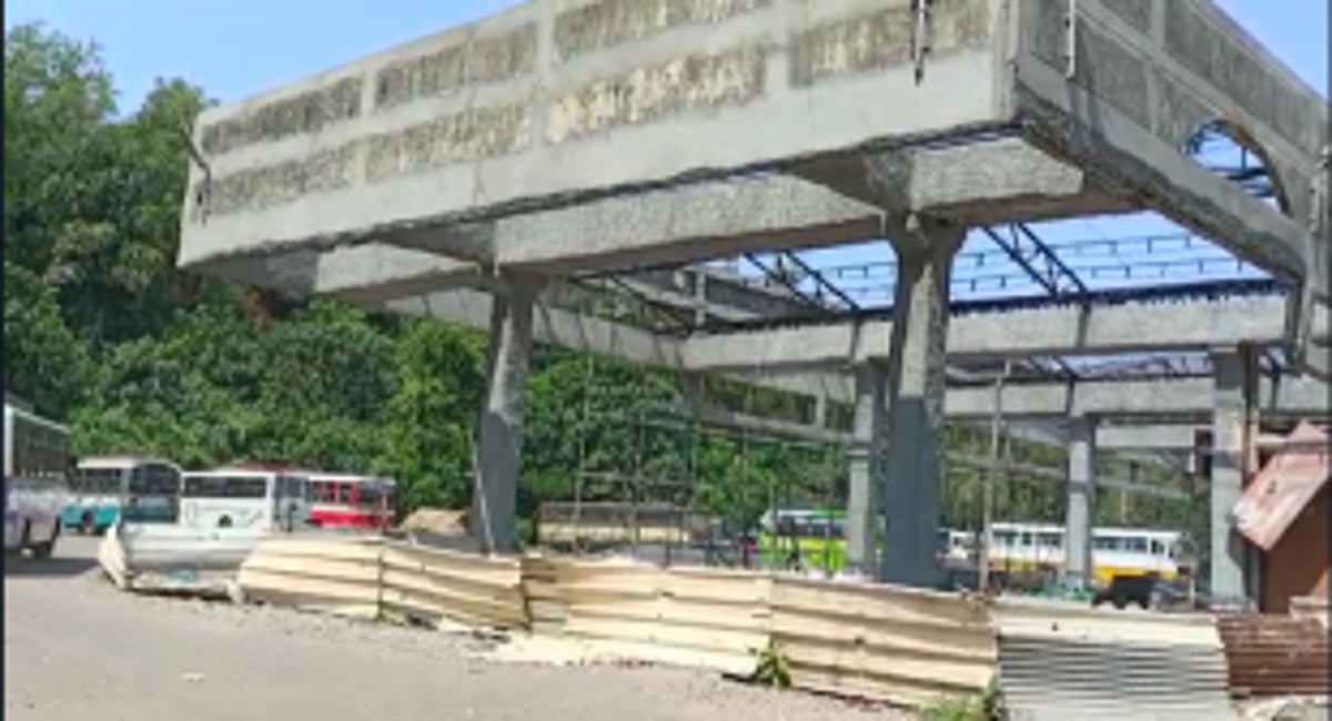 After braving the rains, passengers now forced to face the hot sun as KTC bus stand repair work progressing slowly