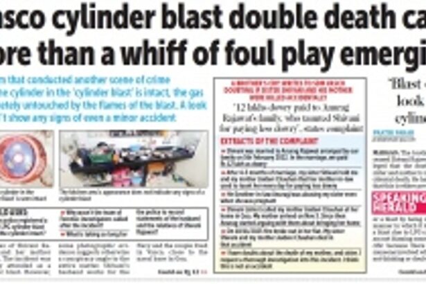 After loopholes were exposed, police changes Vasco cylinder blast case to an ‘LPG gas vapour cloud explosion’