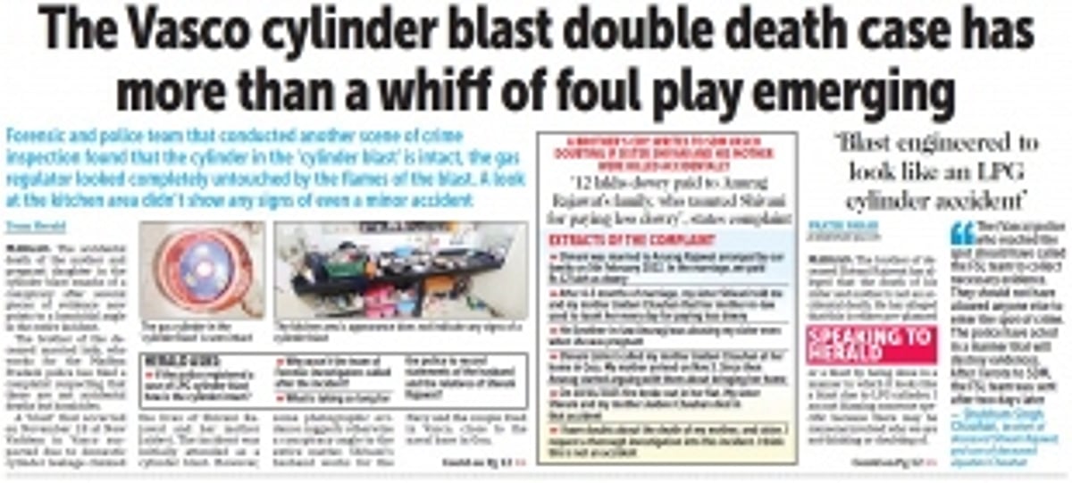 After loopholes were exposed, police changes Vasco cylinder blast case to an ‘LPG gas vapour cloud explosion’