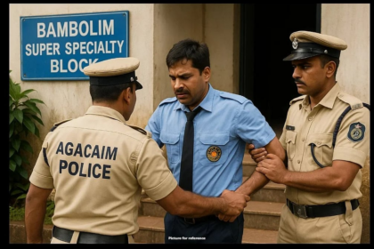 Agacaim Police Arrest Security Guard for Assault at Bambolim Super Specialty Block
