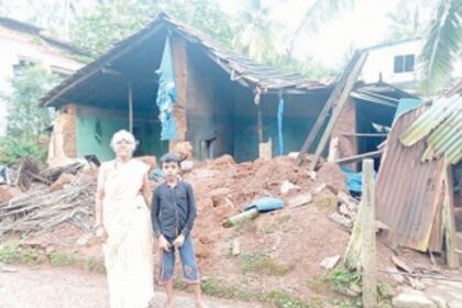 Aged woman seeks govt’s help  to repair collapsed house