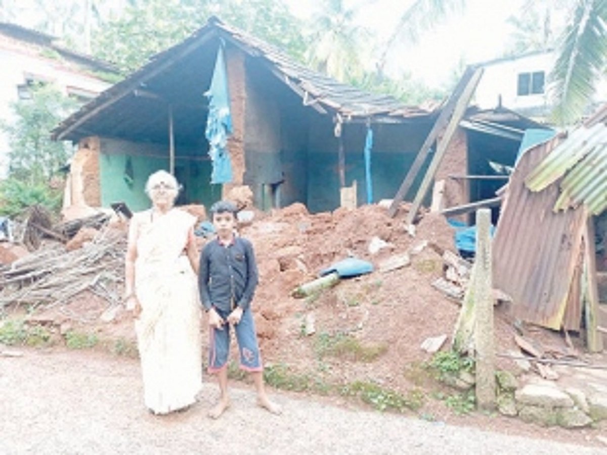 Aged woman seeks govt’s help  to repair collapsed house