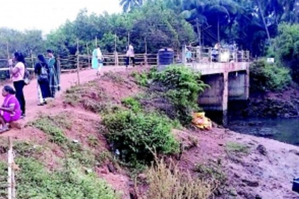 Agonda’s Borim-bridge has  no side safety walls