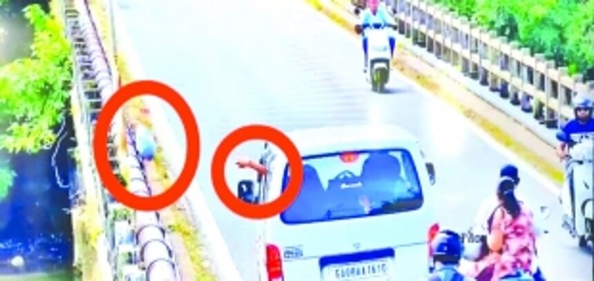 Ahead of CCTV inaugural, miscreant caught throwing garbage into River Sal 1 Ahead of CCTV inaugural, miscreant caught throwing garbage into River Sal