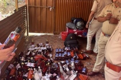 Alcohol Seizure at Old Patradevi Check Post: Driver of MH Passing Car detained