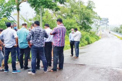 Aldona MLA, officials inspect Calvim Bridge