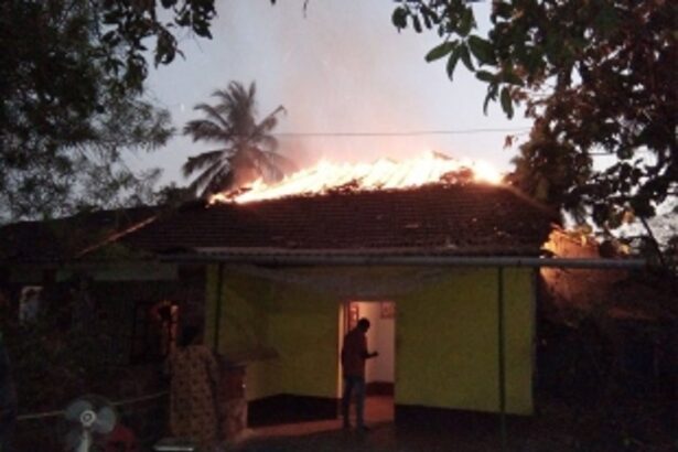 Aldonda house gutted in fire; loss pegged at Rs 10 lakh