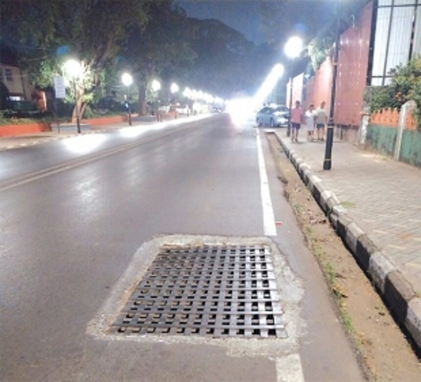 Align drain covers on D B Marg