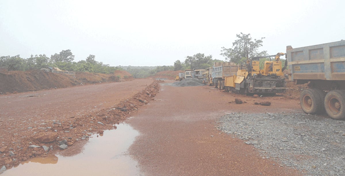 An incomplete portion of the proposed bypass at Uguem-Sanguem.