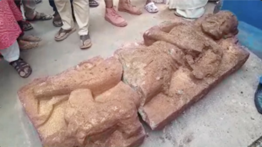 Ancient Paulistas Sculpture Unearthed in Panjim 1 Ancient Paulistas Sculpture Unearthed in Panjim