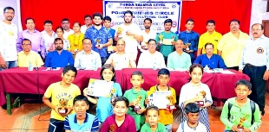 Anish wins Ponda Taluka level Open Rapid Chess tournament
