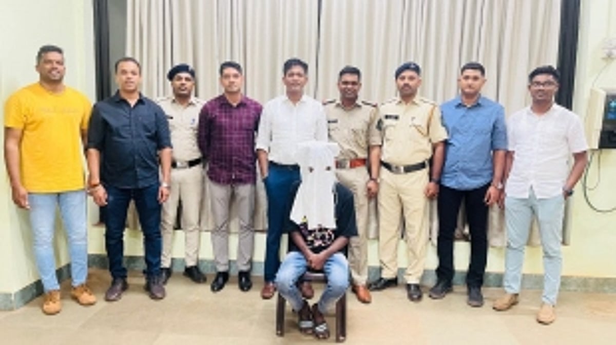 Anjuna Police  Successfully Apprehends 23-Year-Old Suspect from Odisha with Illegal Ganja Worth ₹5 Lakh