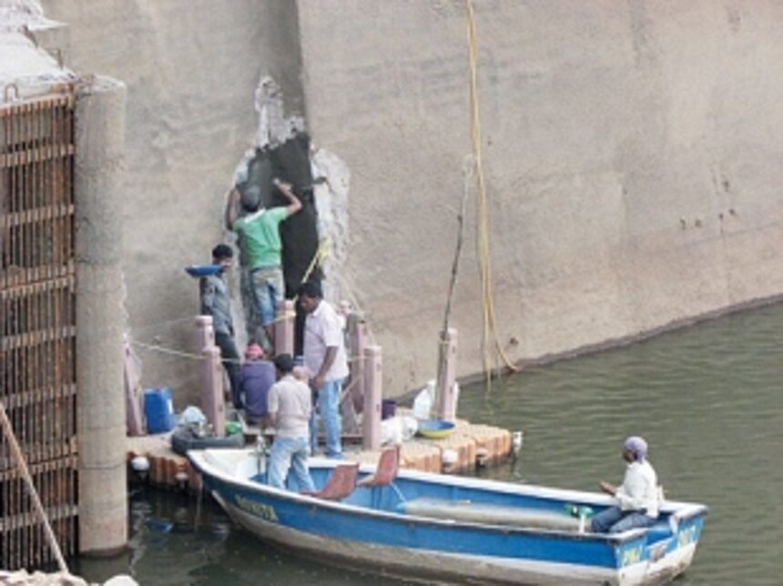 Anjunem dam develops leak; repairs underway