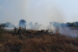 Annual Fire Outbreak Near Arambol Petrol Pump Sparks Arson Suspicions: Pernem Fire Brigade Takes Swift Action