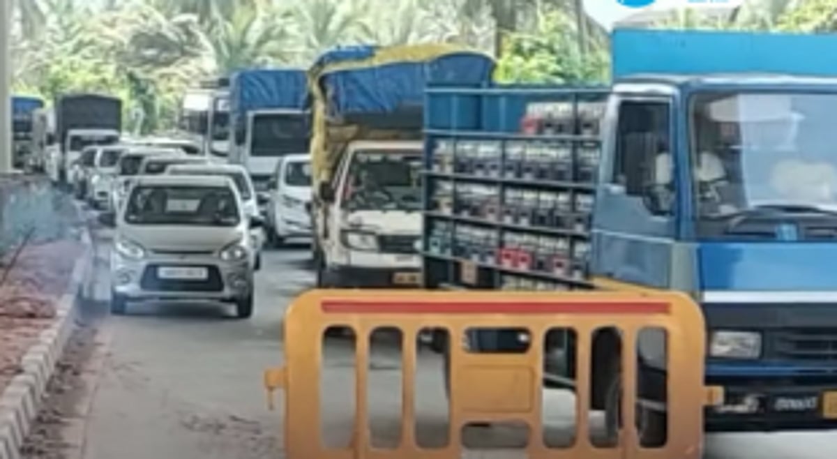 Another Zuari traffic choke, as the nightmare for commuters never ends