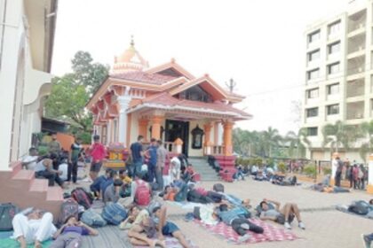 Army applicants forced to sleep on Ponda footpaths, temple premises