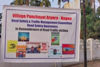 Arpora-Nagoa Village Pays Tribute to Road Traffic Victims with Candlelight Vigil