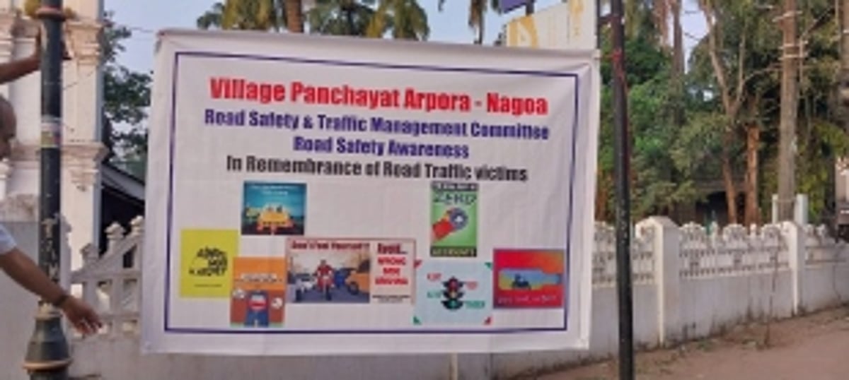 Arpora-Nagoa Village Pays Tribute to Road Traffic Victims with Candlelight Vigil