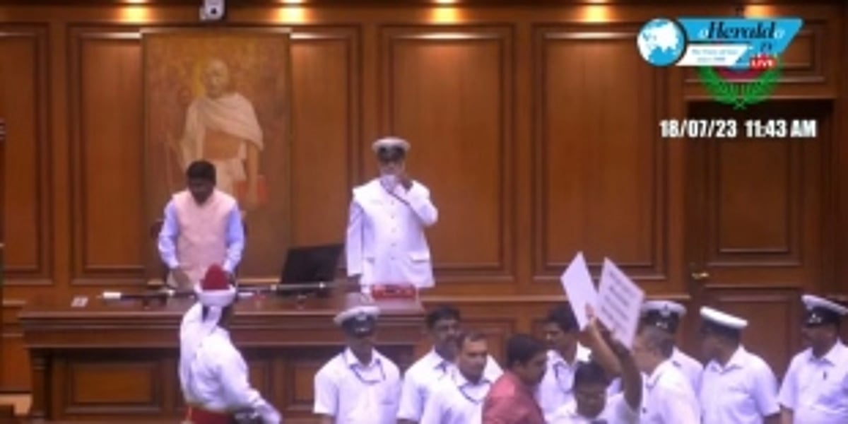 Assembly adjourned after opposition refused to move away from the well of the house.