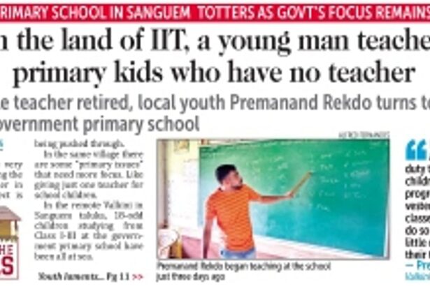 At last, Education Dept deputes regular  teacher at Govt Primary School at Valkini