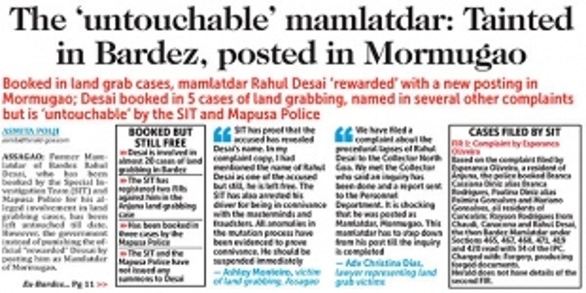 At last, Mamlatdar Rahul Dessai in SIT net