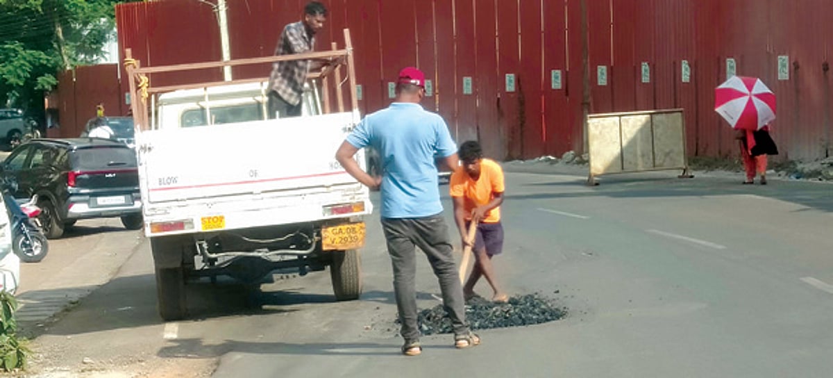 Authorities begin repairs on Ponda road after public outcry