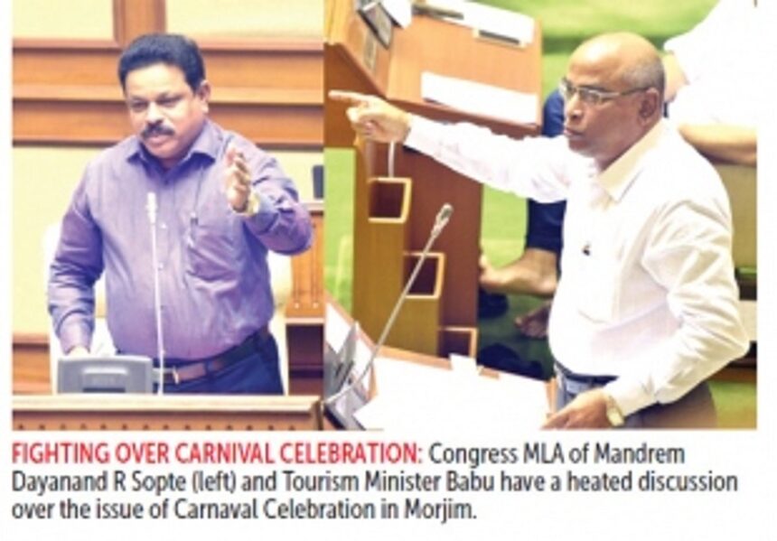 Azgaonkar, Sopte trade charges on Morjim carnival 1 Azgaonkar, Sopte trade charges on Morjim carnival