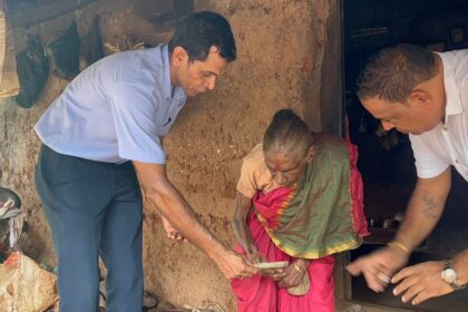 BANK COMES HOME: 85 year old Bhagirathi gets 16 months pension at doorsteps