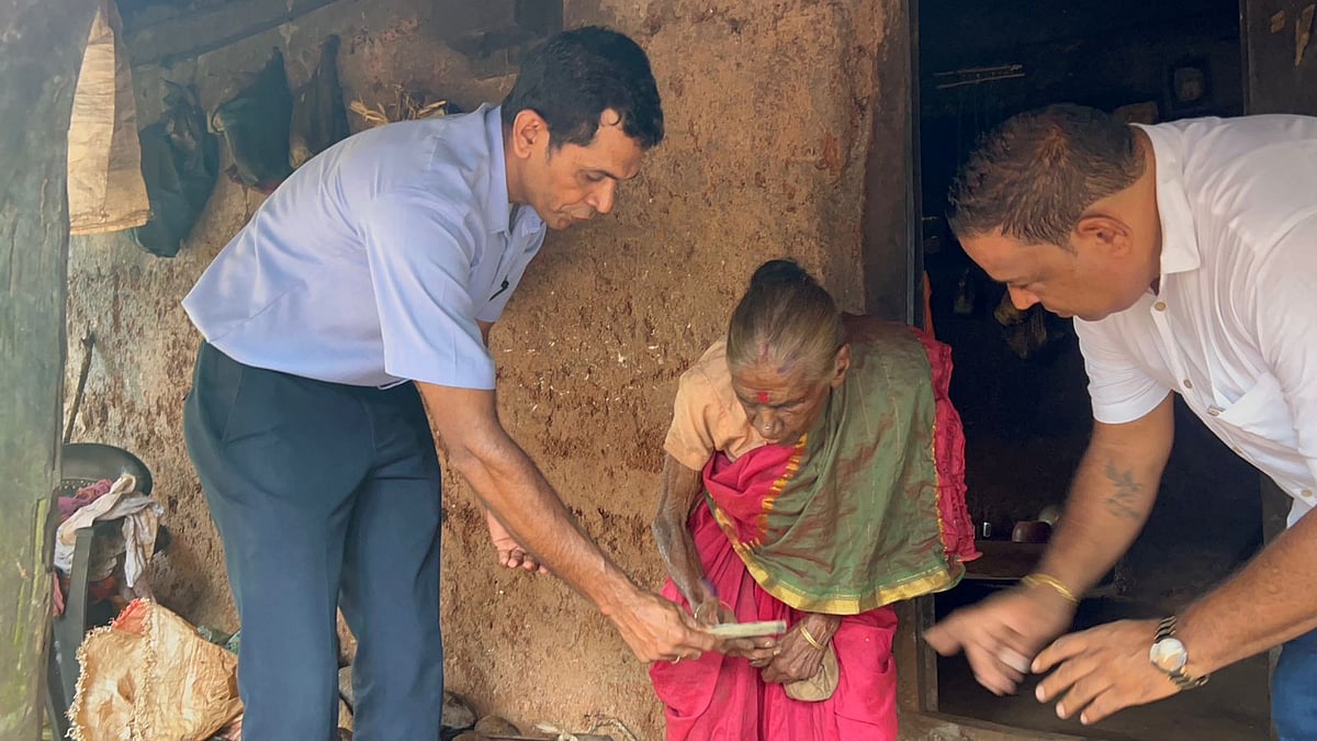 BANK COMES HOME: 85 year old Bhagirathi gets 16 months pension at doorsteps