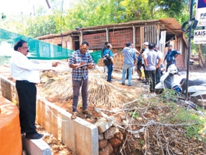 BDO conducts site inspection of alleged illegal road at Calangute 1 BDO conducts site inspection of alleged illegal road at Calangute