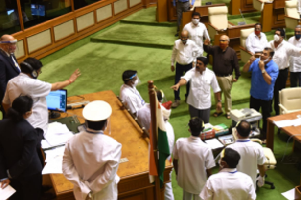 BJP equates Oppn protest,  walk out to ‘goondagardi’