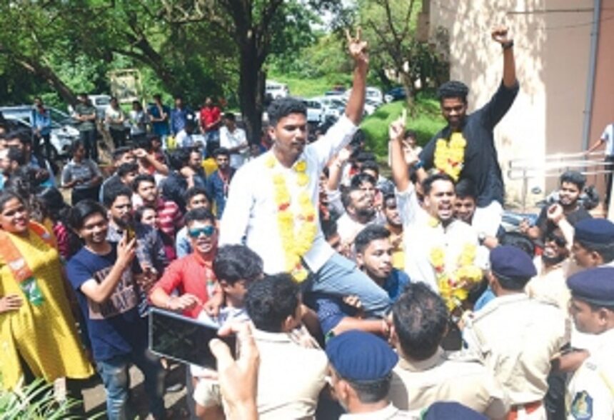 BJYM sweeps Goa University students council elections 1 BJYM sweeps Goa University students council elections