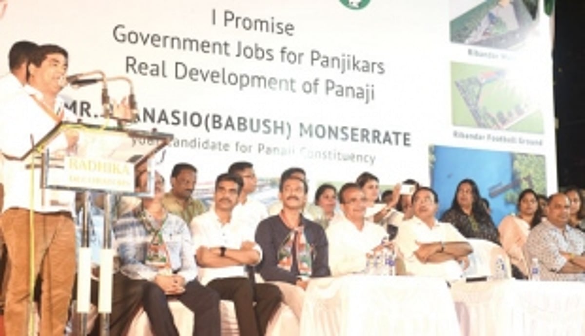 Babush promises one govt job in every Panjim household