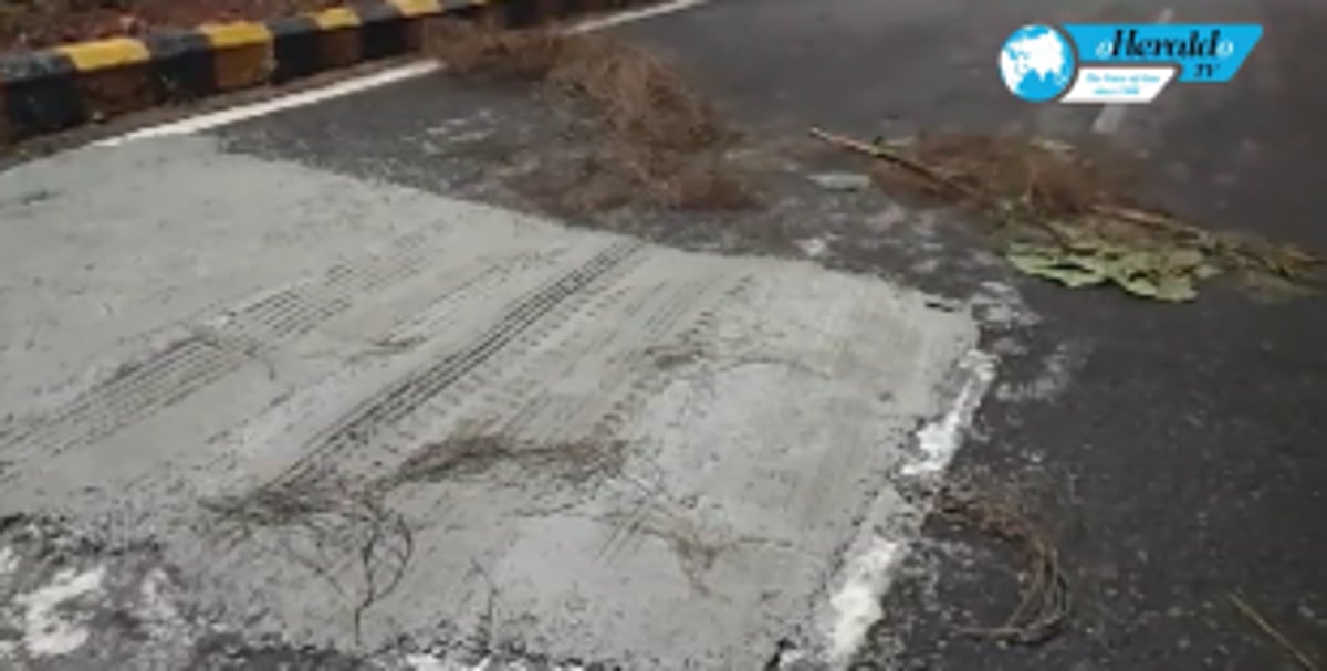 Bad road led to an accident between two cars at the newly constructed missing link road