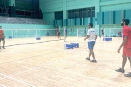 Badminton players resume training as Indoor sports complexes open up