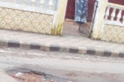 Baga road sinks again