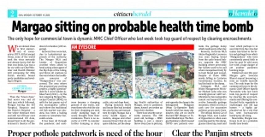 Baling of dry waste at Margao old fish market from today