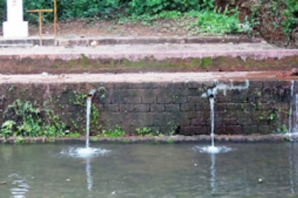 Beautification works of Salmona  Spring, Saligao Church undertaken