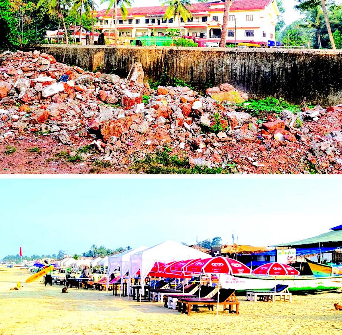 Benaulim beach getting depressingly dirty