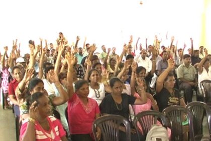 Benaulim villagers support a resolution to preserve the identity of their village.            photo by Santosh Mirajkar
