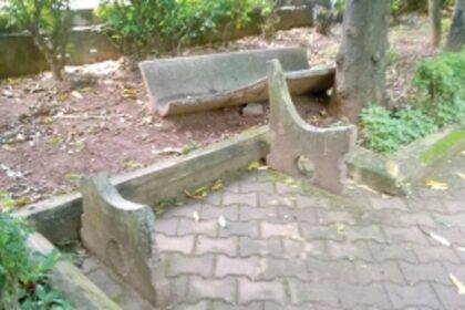 Benches at Vasco Municipal Park are in a pathetic state