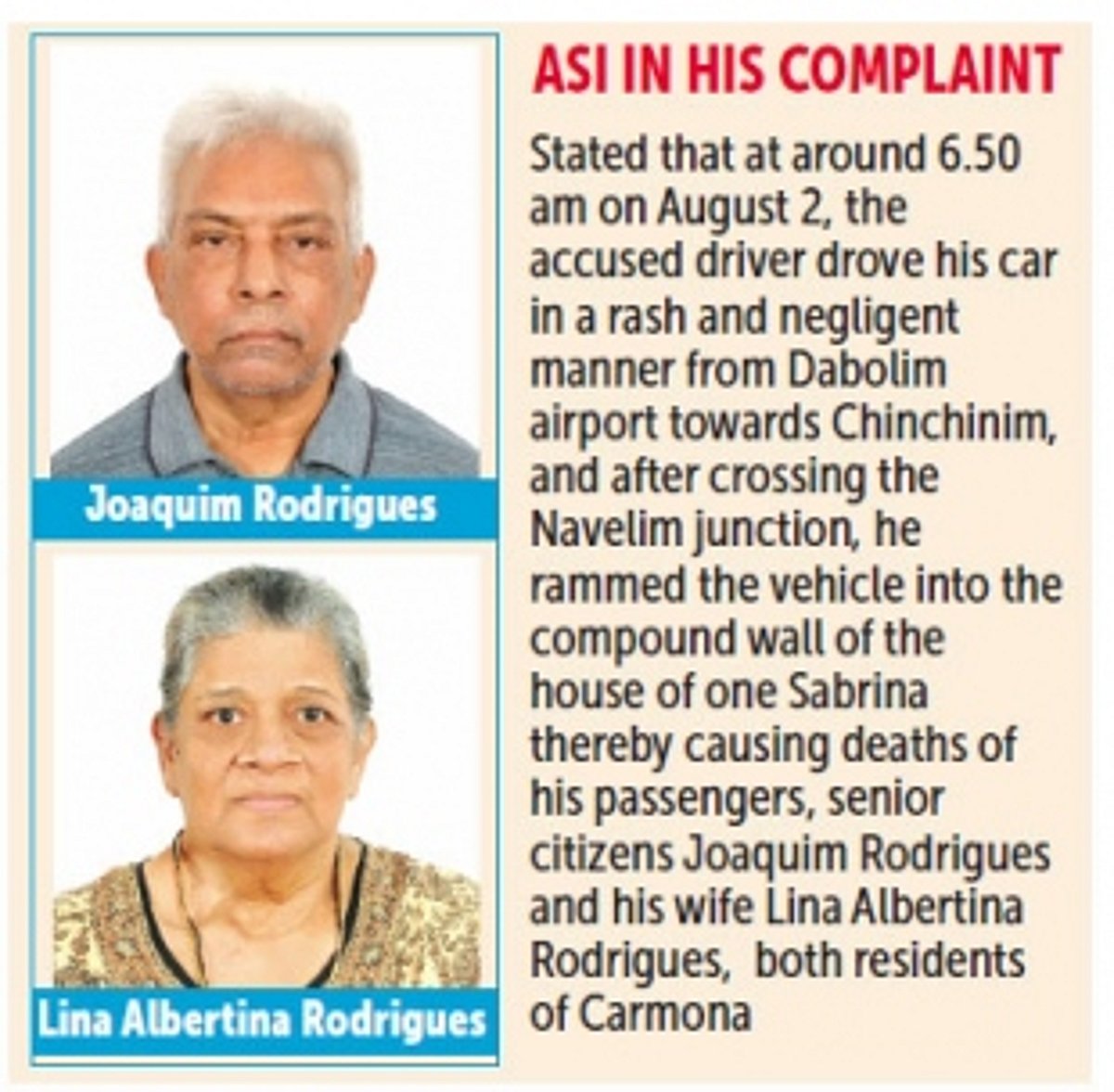 Bereaved family of Navelim crash victims question choice of sleep-deprived driver for airport pick-up