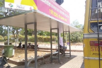 Between a bus shelter and a hard place!