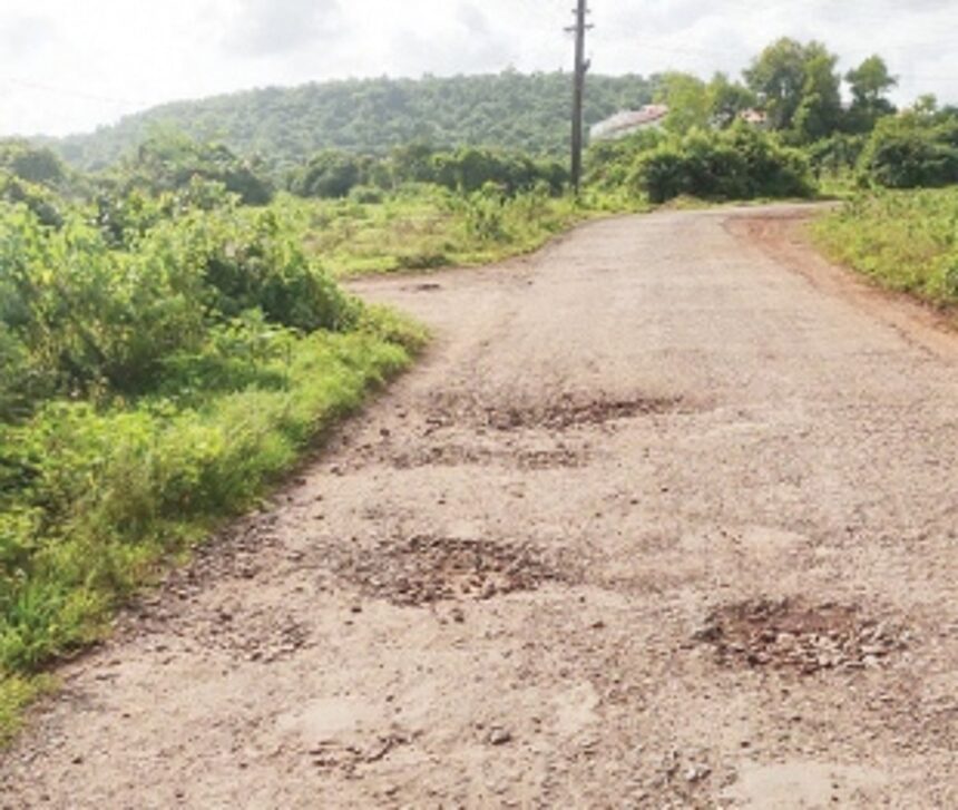 Bhom-Korgao bypass riddled with potholes; upsets motorists 1 Bhom-Korgao bypass riddled with potholes; upsets motorists