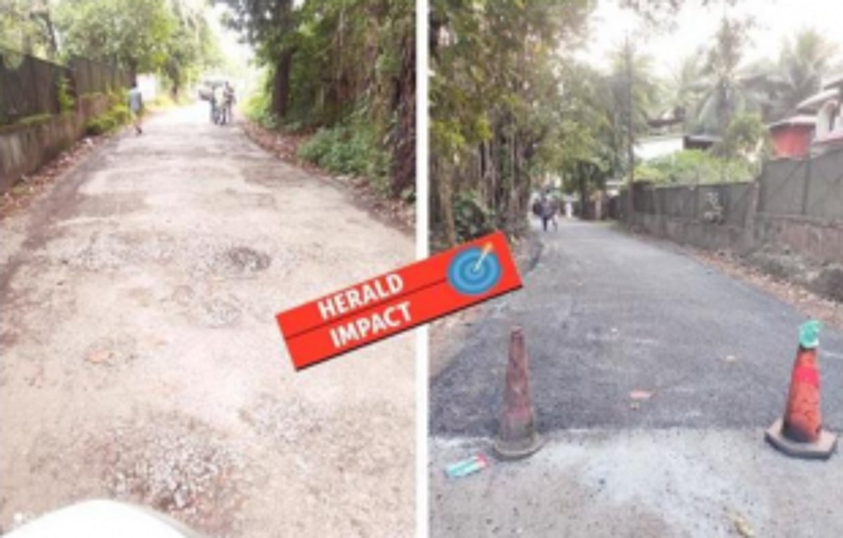 Bicholim Industrial Estate road at last gets  hot-mix carpet