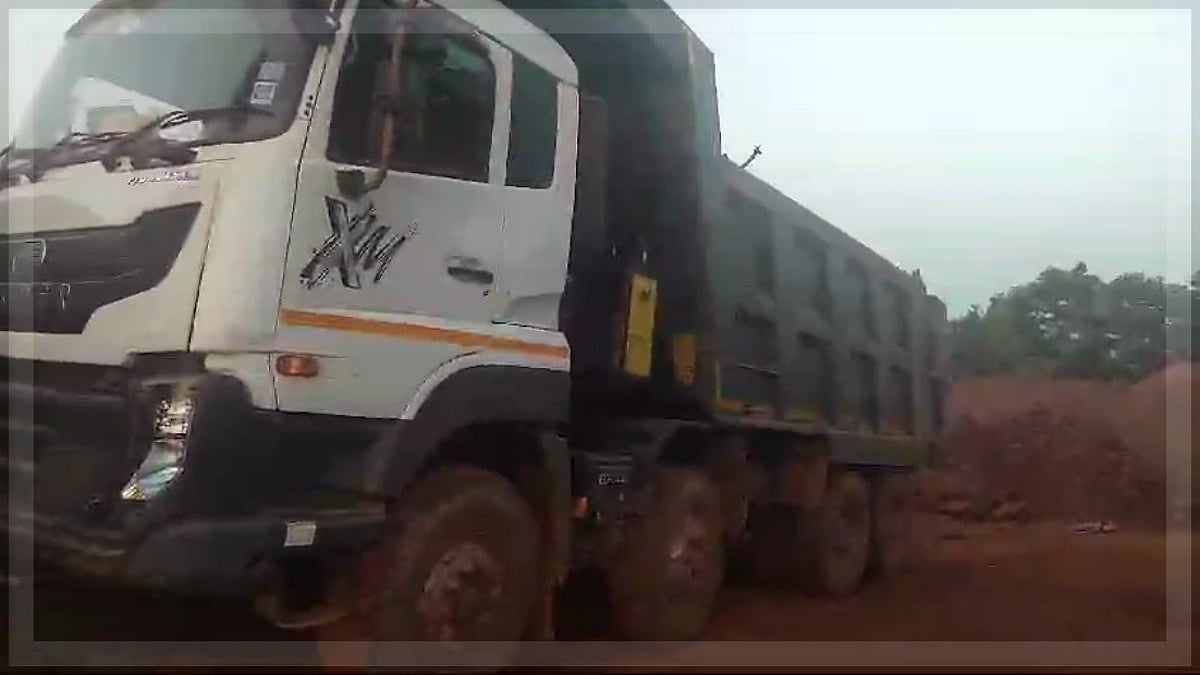 Bicholim Truck Owners Protest Against 12-Wheeler Ore Transport by Vedanta Contractor