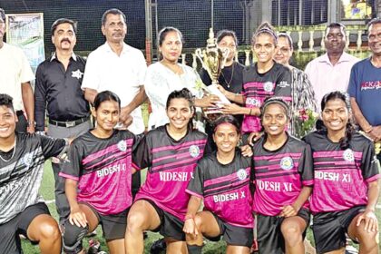 Bidesh XI emerge champions in Cortalim women futsal tournament
