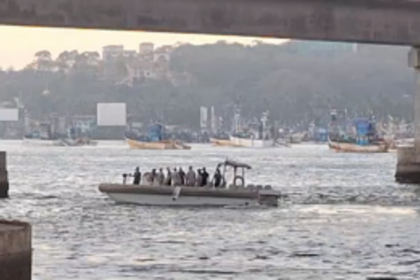 Bike Rider Falls into River After Head-on Collision with Tourist's Car on Mandovi Bridge