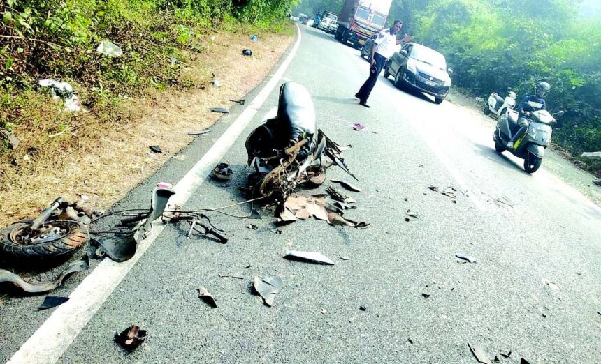 Bike-truck collision in Dharbandora claims student’s life 1 Bike-truck collision in Dharbandora claims student’s life